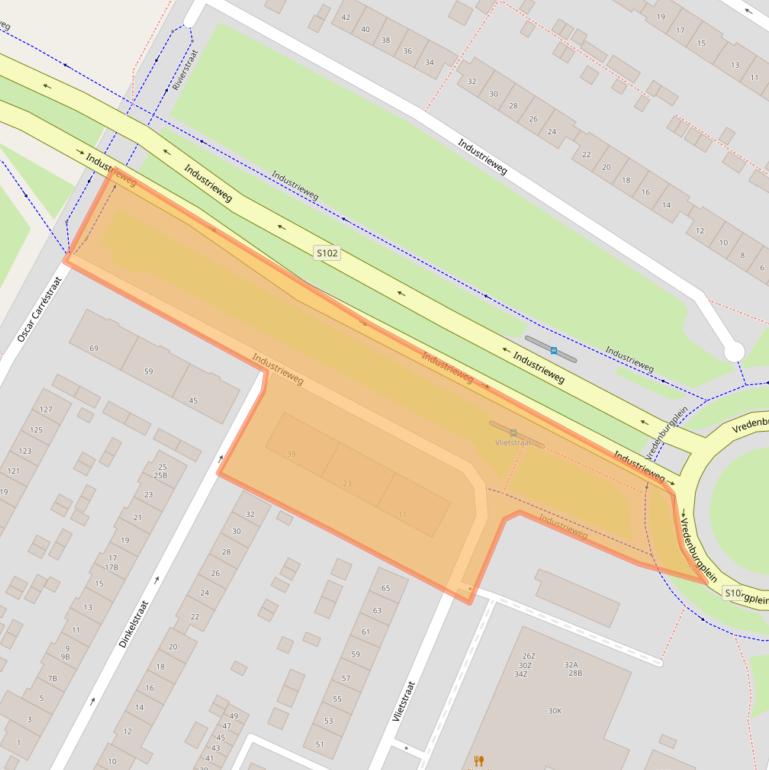 Kaart van postcodegebied 6541TT.