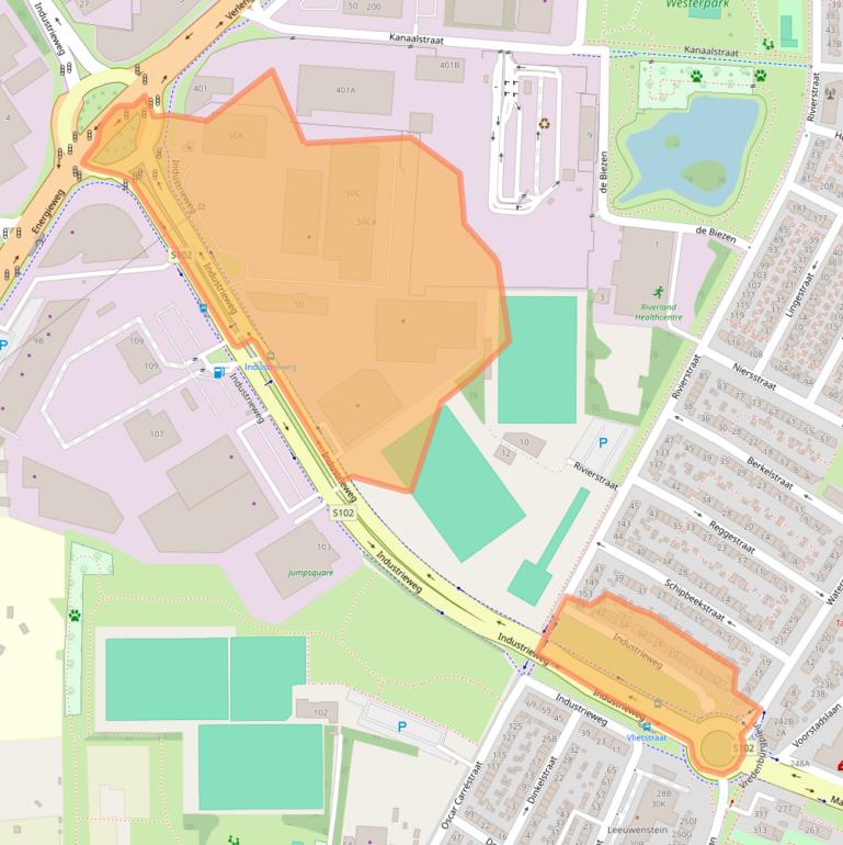 Kaart van postcodegebied 6541TW.