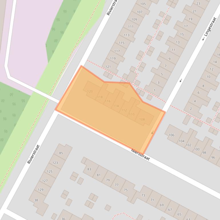 Kaart van postcodegebied 6541VZ.