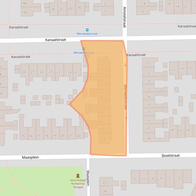 Kaart van postcodegebied 6541XR.