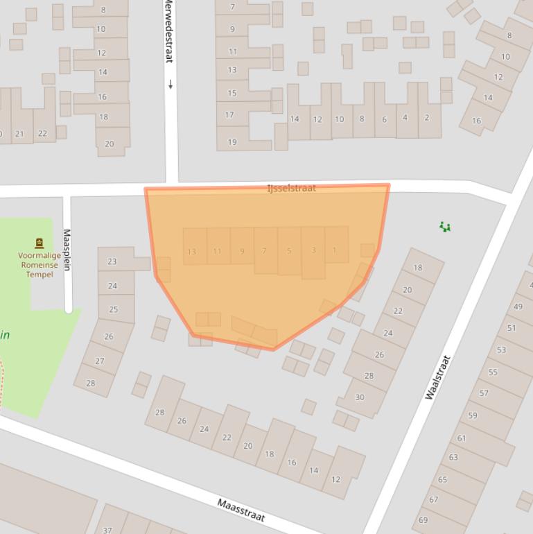 Kaart van postcodegebied 6541XT.