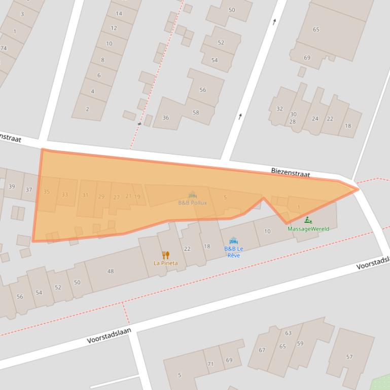 Kaart van postcodegebied 6541ZN.