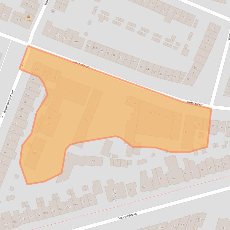 Kaart van postcodegebied 6541ZP.