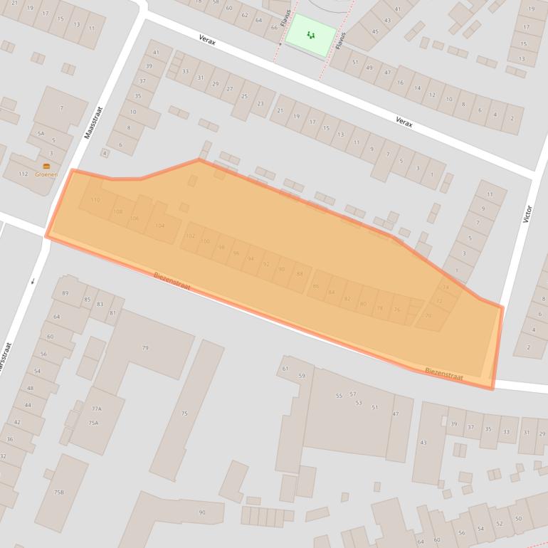Kaart van postcodegebied 6541ZW.