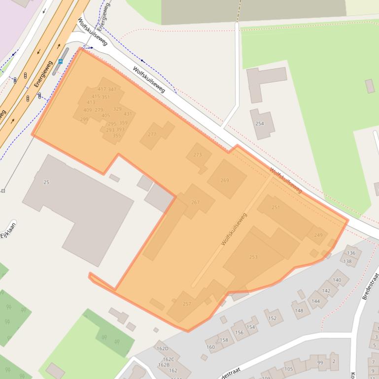 Kaart van postcodegebied 6542AA.