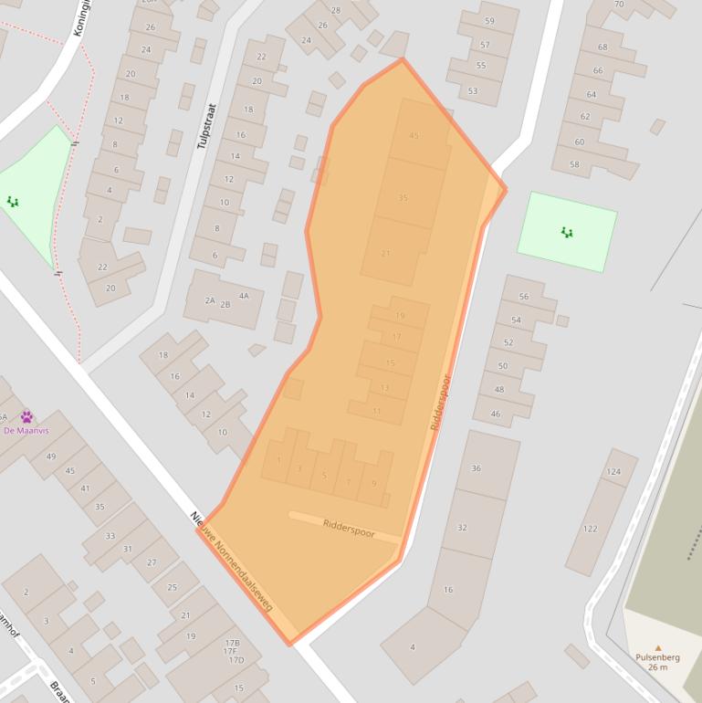 Kaart van postcodegebied 6542HA.