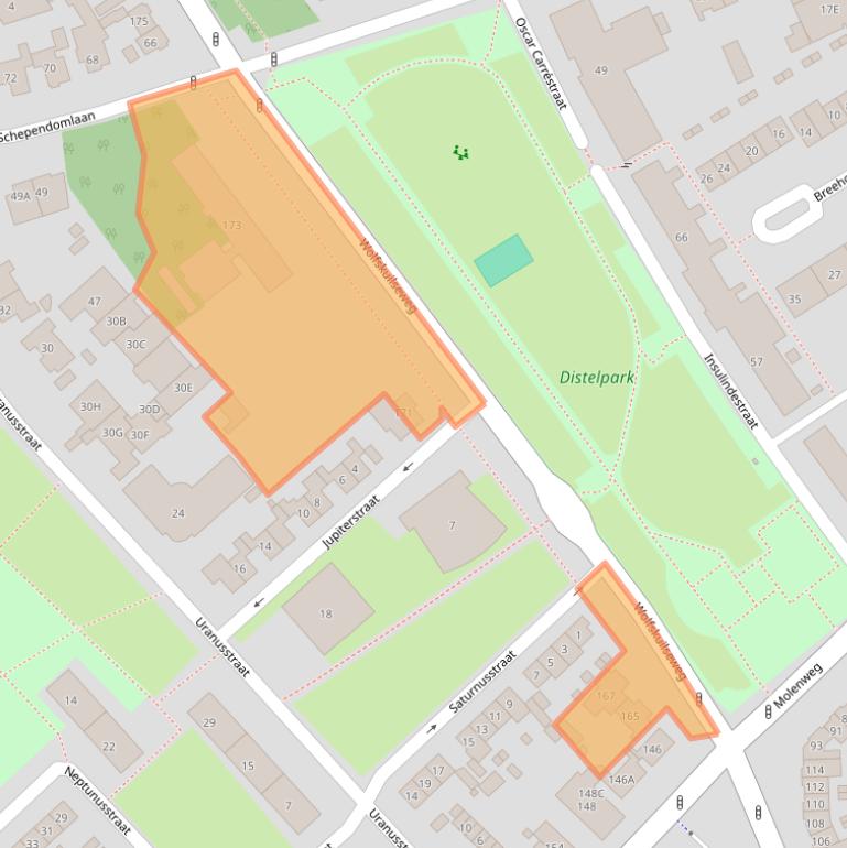 Kaart van postcodegebied 6542JG.