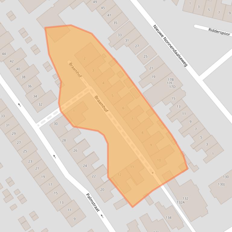 Kaart van postcodegebied 6542JX.