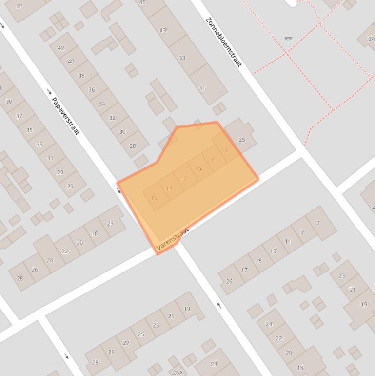 Kaart van postcodegebied 6542LH.