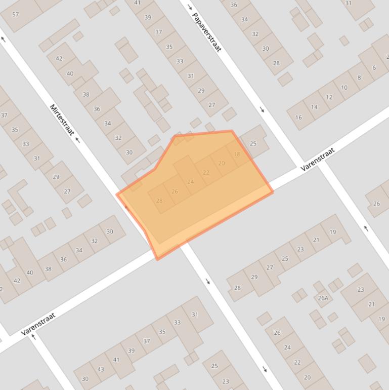 Kaart van postcodegebied 6542LJ.