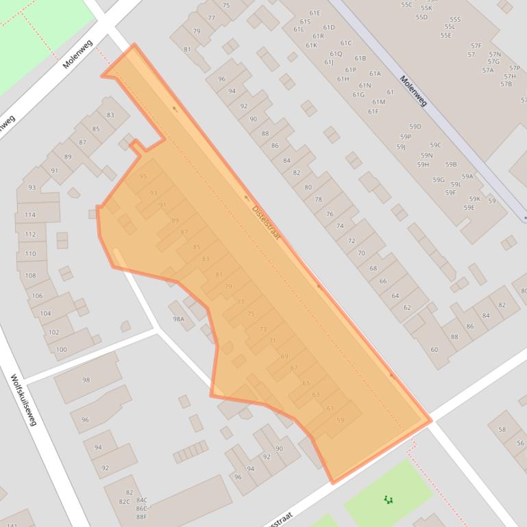 Kaart van postcodegebied 6542LP.