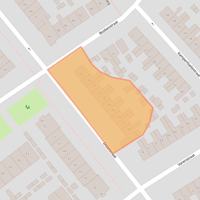 Kaart van postcodegebied 6542LS.