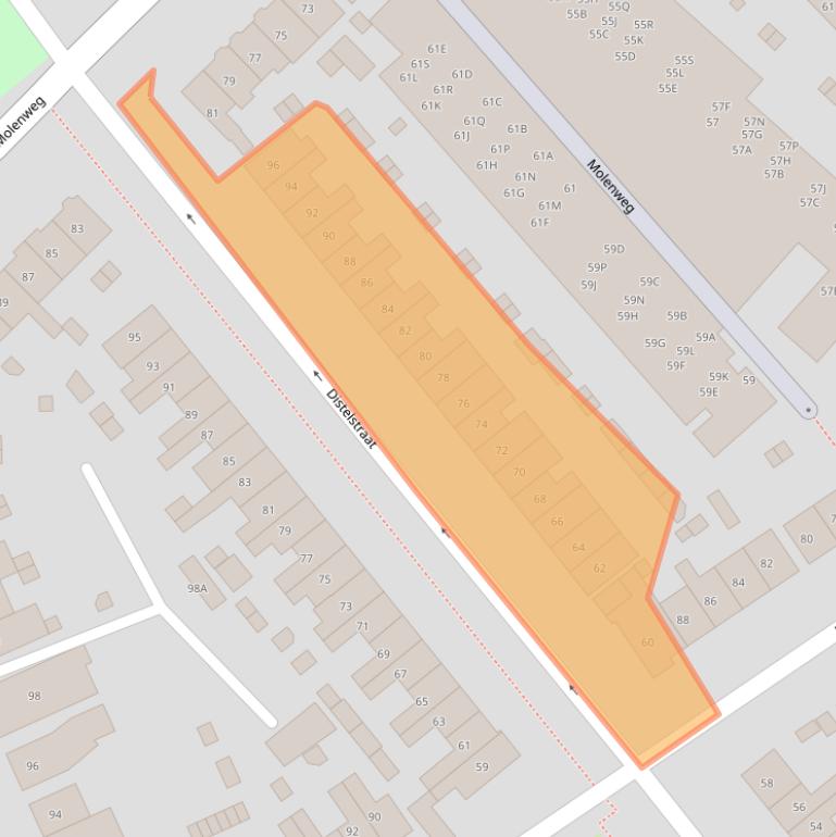 Kaart van postcodegebied 6542LT.