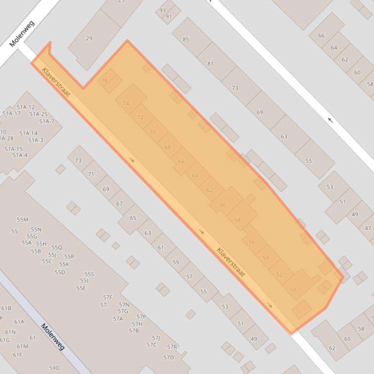 Kaart van postcodegebied 6542MK.