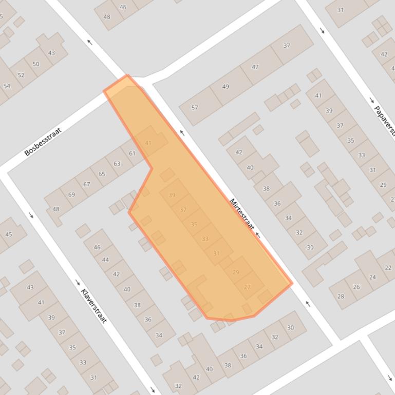 Kaart van postcodegebied 6542MN.