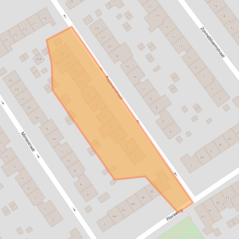 Kaart van postcodegebied 6542MT.