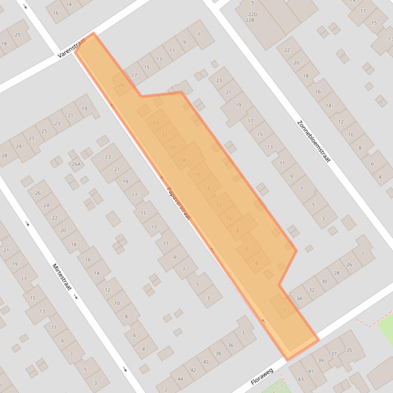 Kaart van postcodegebied 6542MX.