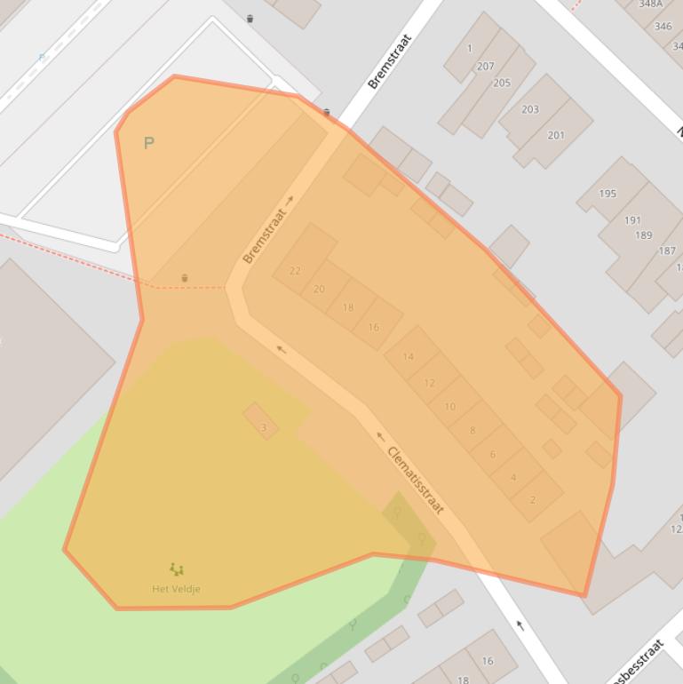 Kaart van postcodegebied 6542NA.