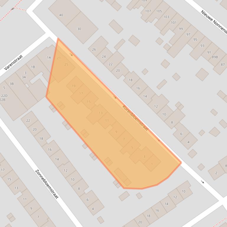 Kaart van postcodegebied 6542NH.