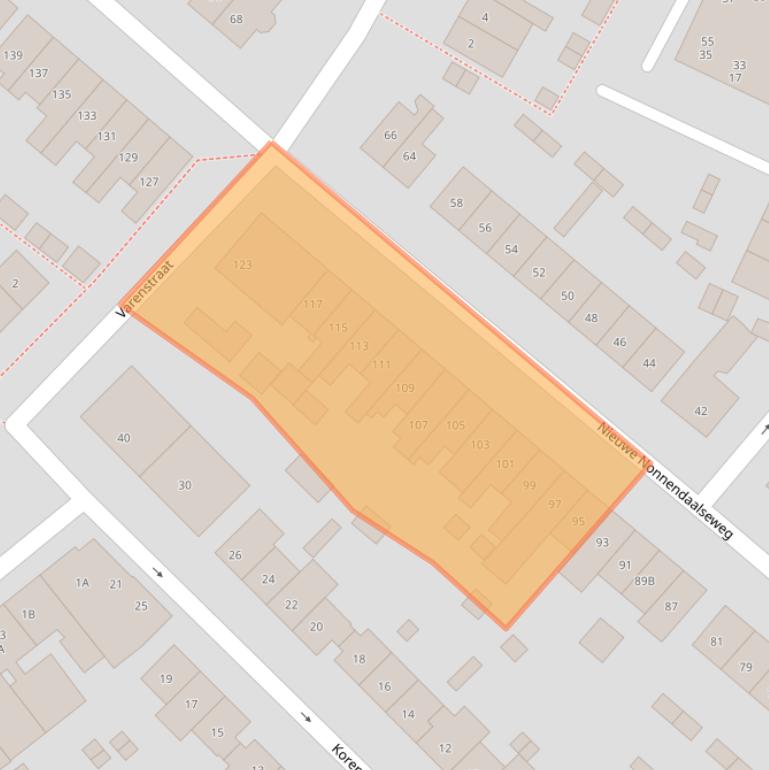 Kaart van postcodegebied 6542PD.