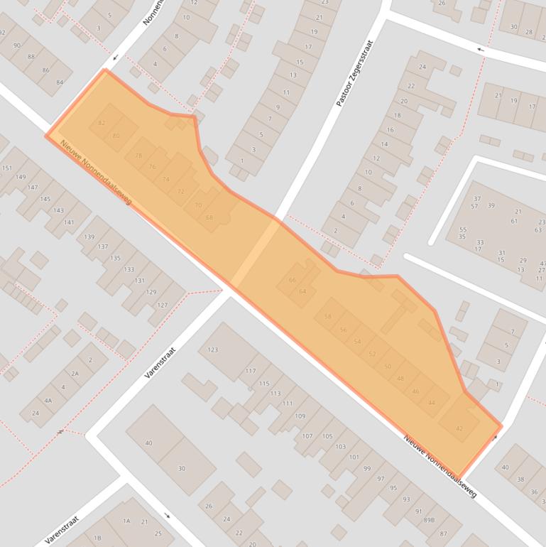 Kaart van postcodegebied 6542PK.