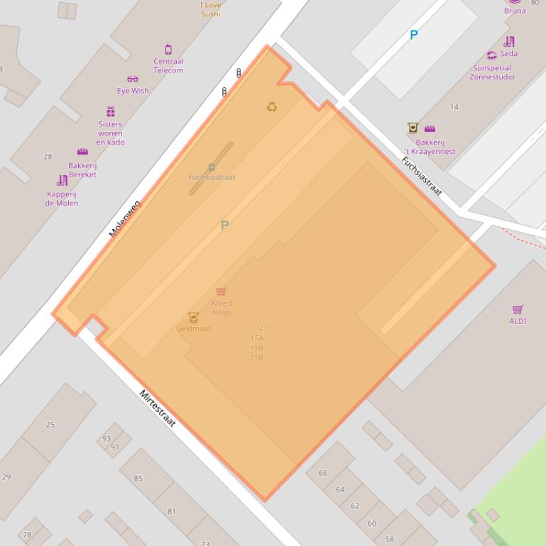 Kaart van postcodegebied 6542PP.