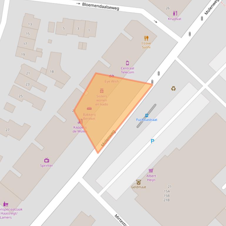 Kaart van postcodegebied 6542PW.