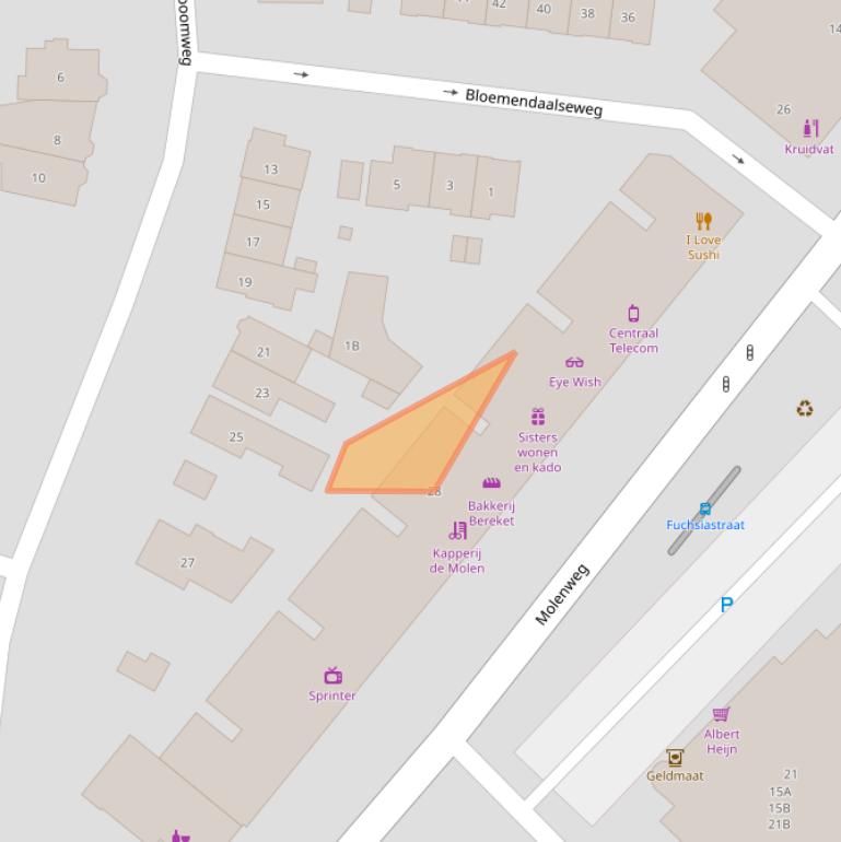 Kaart van postcodegebied 6542PX.