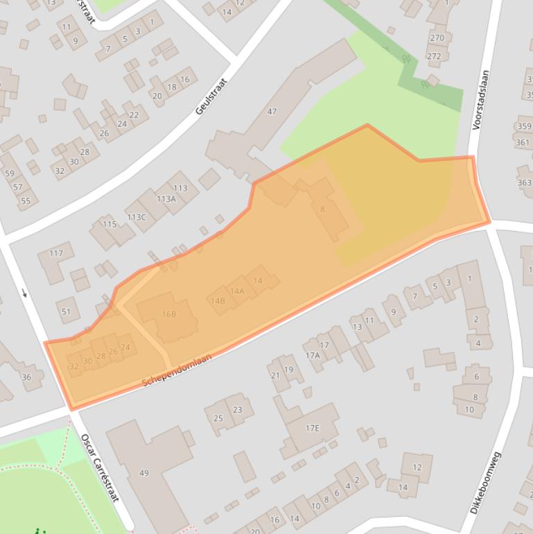 Kaart van postcodegebied 6542RM.