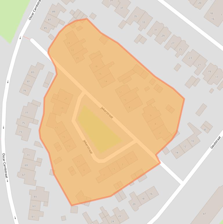 Kaart van postcodegebied 6542RZ.