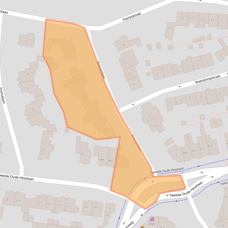 Kaart van postcodegebied 6542TA.