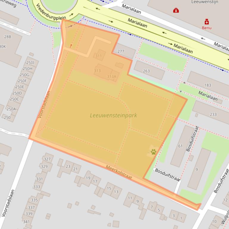 Kaart van postcodegebied 6542TC.