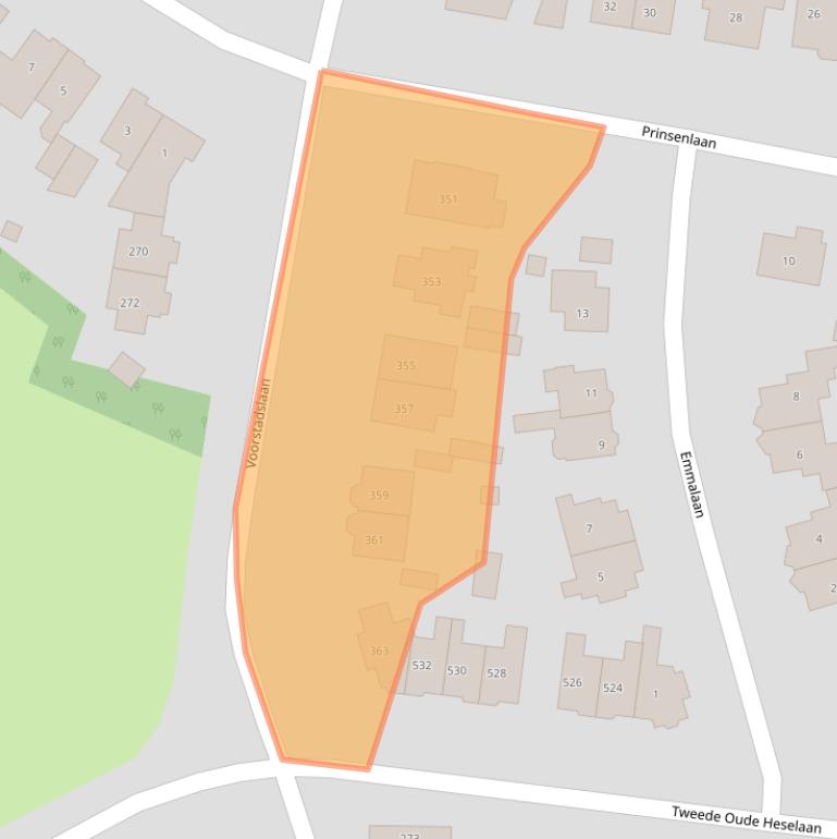 Kaart van postcodegebied 6542TE.