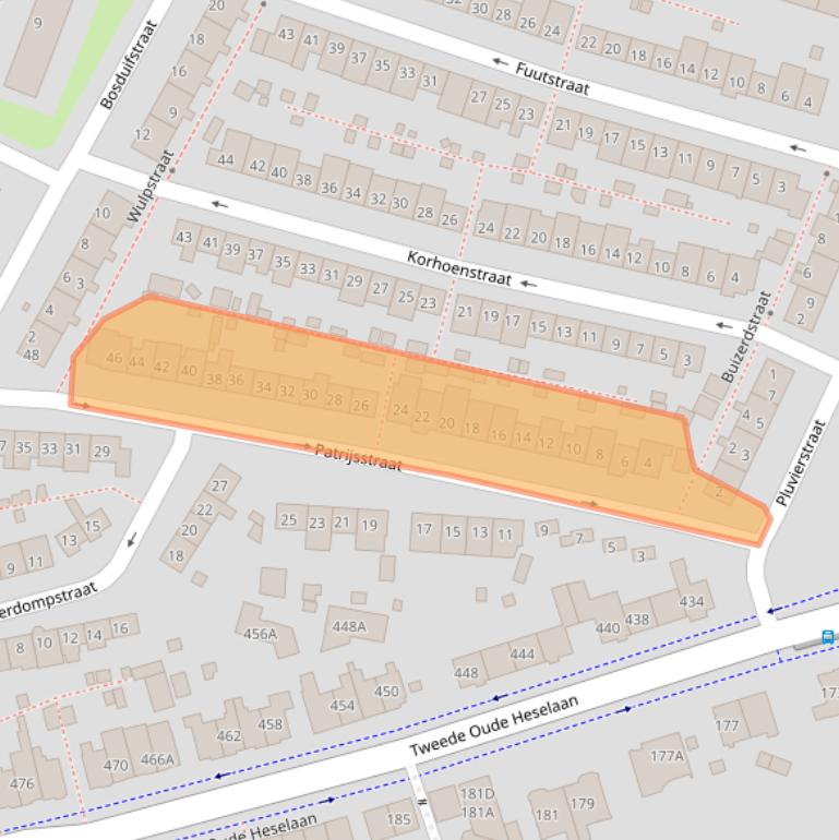 Kaart van postcodegebied 6542TM.
