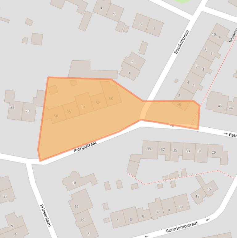 Kaart van postcodegebied 6542TN.