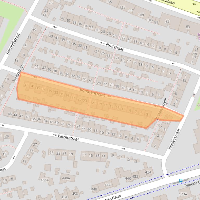 Kaart van postcodegebied 6542TS.