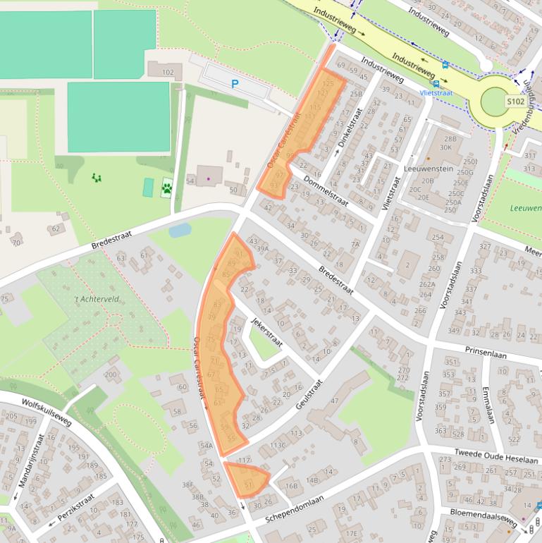 Kaart van postcodegebied 6542VA.