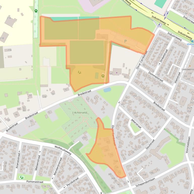 Kaart van postcodegebied 6542VB.