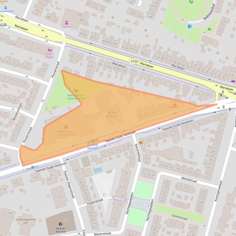 Kaart van postcodegebied 6542VJ.