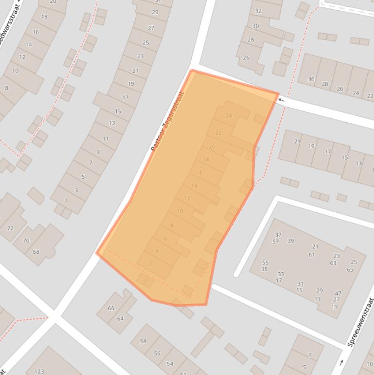 Kaart van postcodegebied 6542VP.