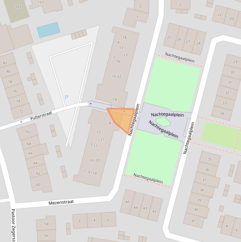 Kaart van postcodegebied 6542VW.