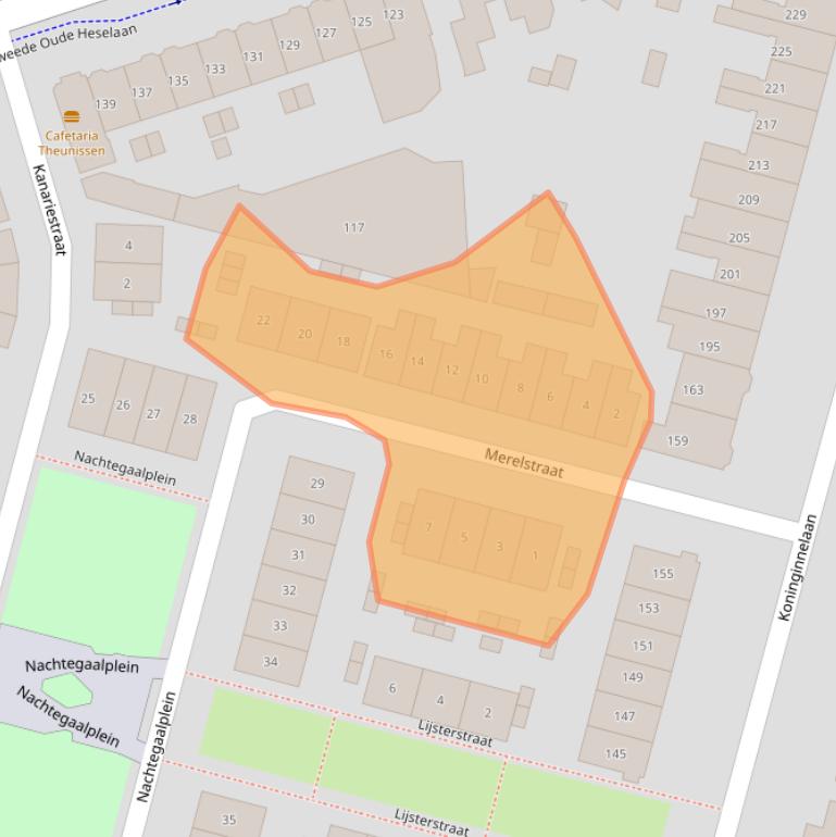 Kaart van postcodegebied 6542WJ.