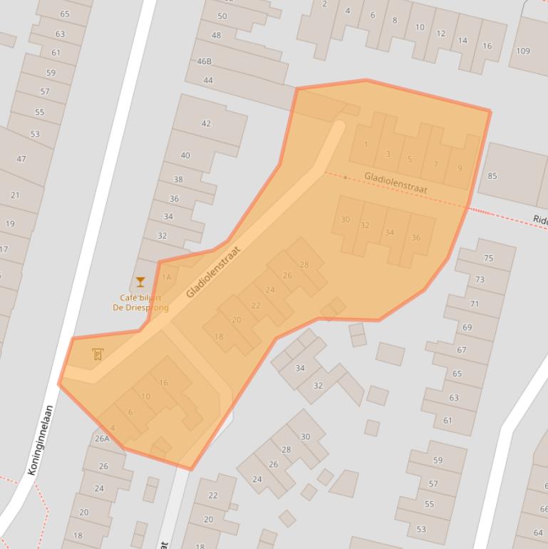 Kaart van postcodegebied 6542XC.