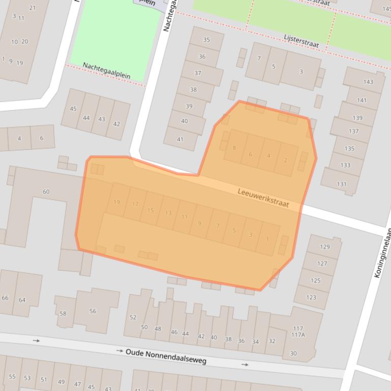 Kaart van postcodegebied 6542XH.