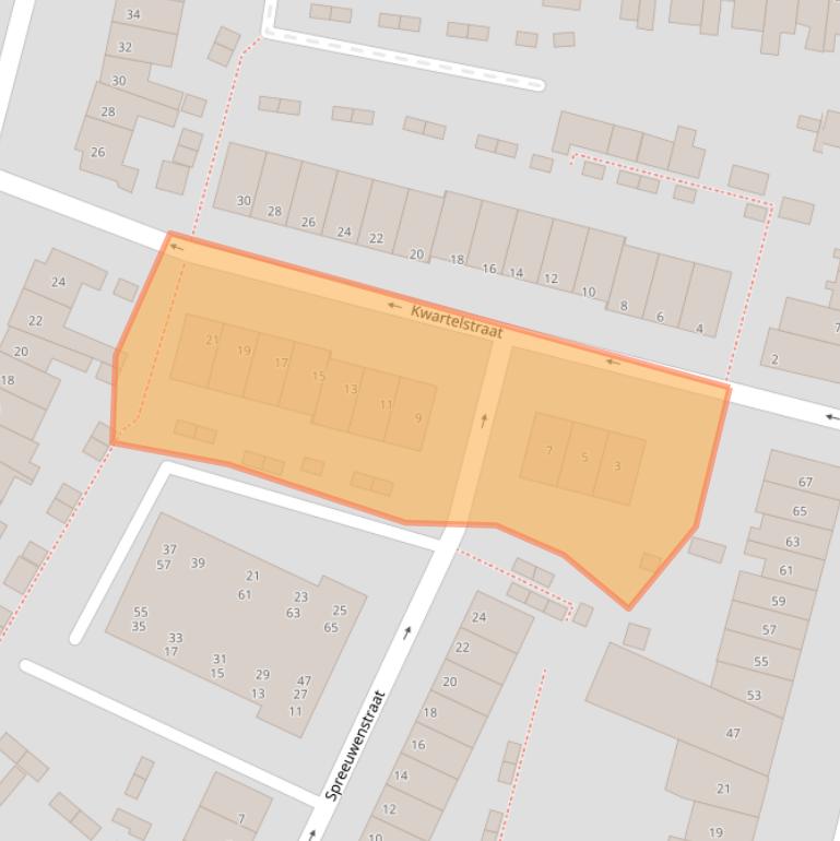 Kaart van postcodegebied 6542XL.