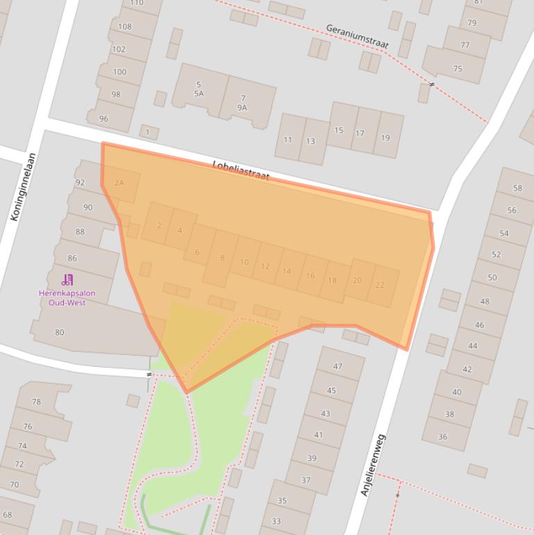 Kaart van postcodegebied 6542ZB.