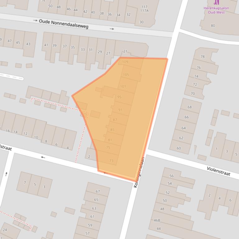 Kaart van postcodegebied 6542ZK.