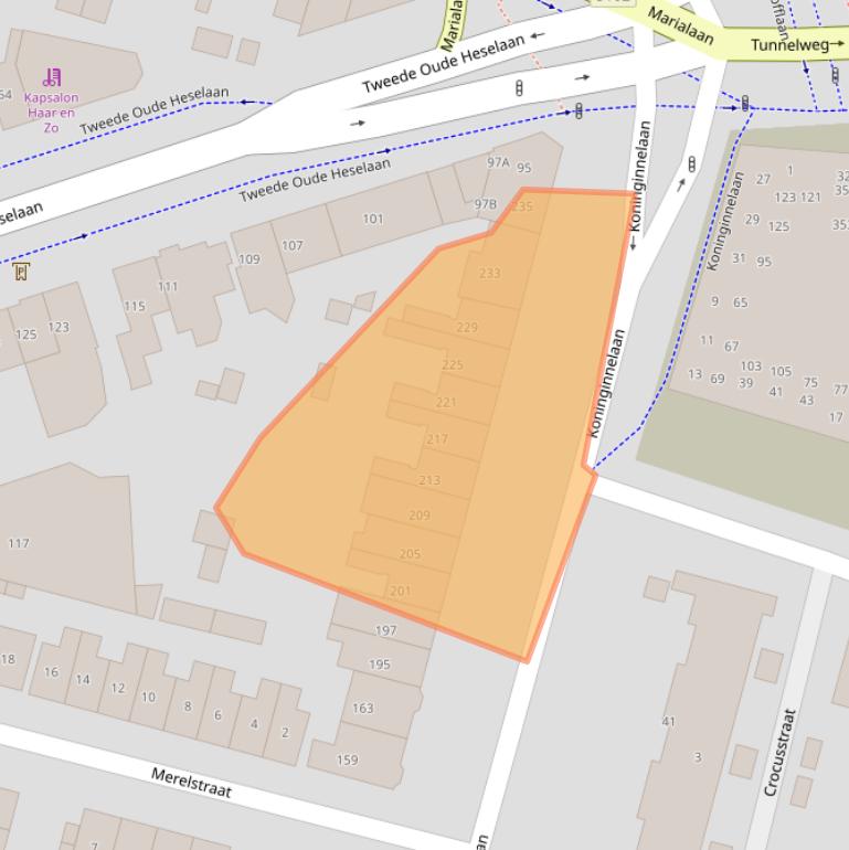 Kaart van postcodegebied 6542ZR.