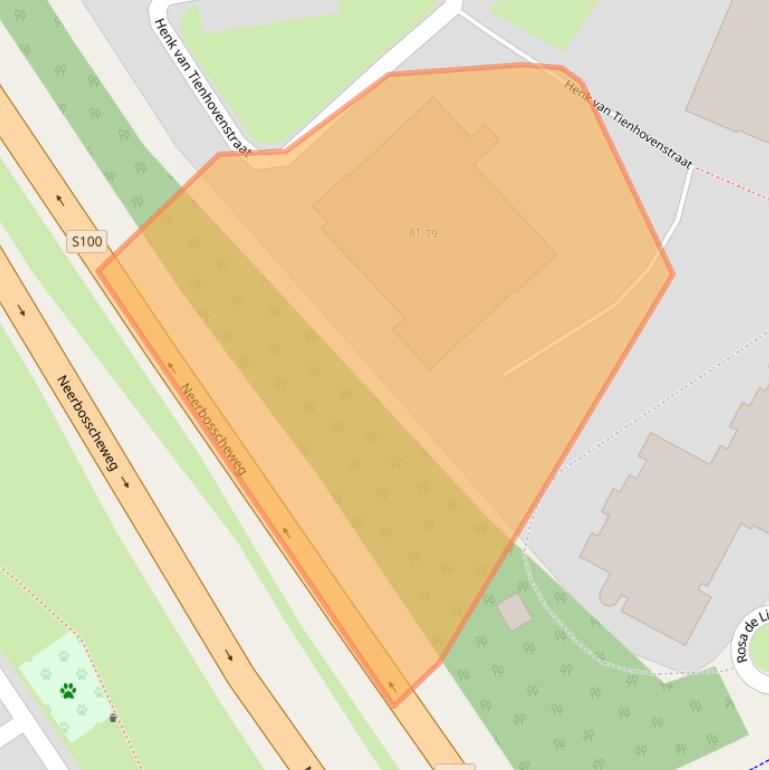 Kaart van postcodegebied 6543JC.