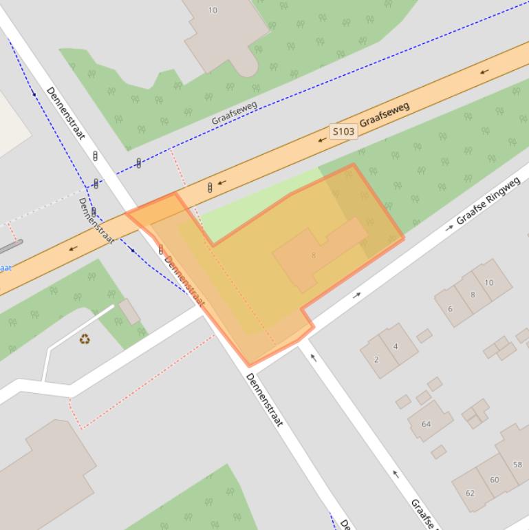 Kaart van postcodegebied 6543JS.